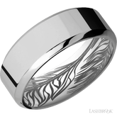 8 mm wide High Bevel Titanium band